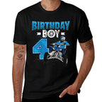 Kids 4 Year Old Quad ATV Four Wheeler 4th Birthday Boy  Summer-ready Fabric T-Shirt