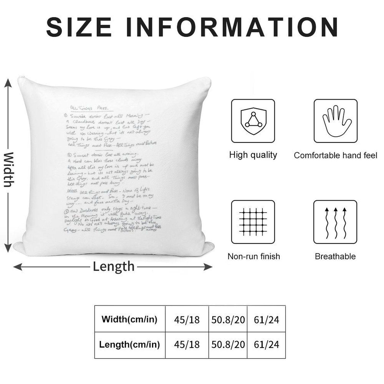 All Things Must Pass Soft Decorative Cover Throw Pillow