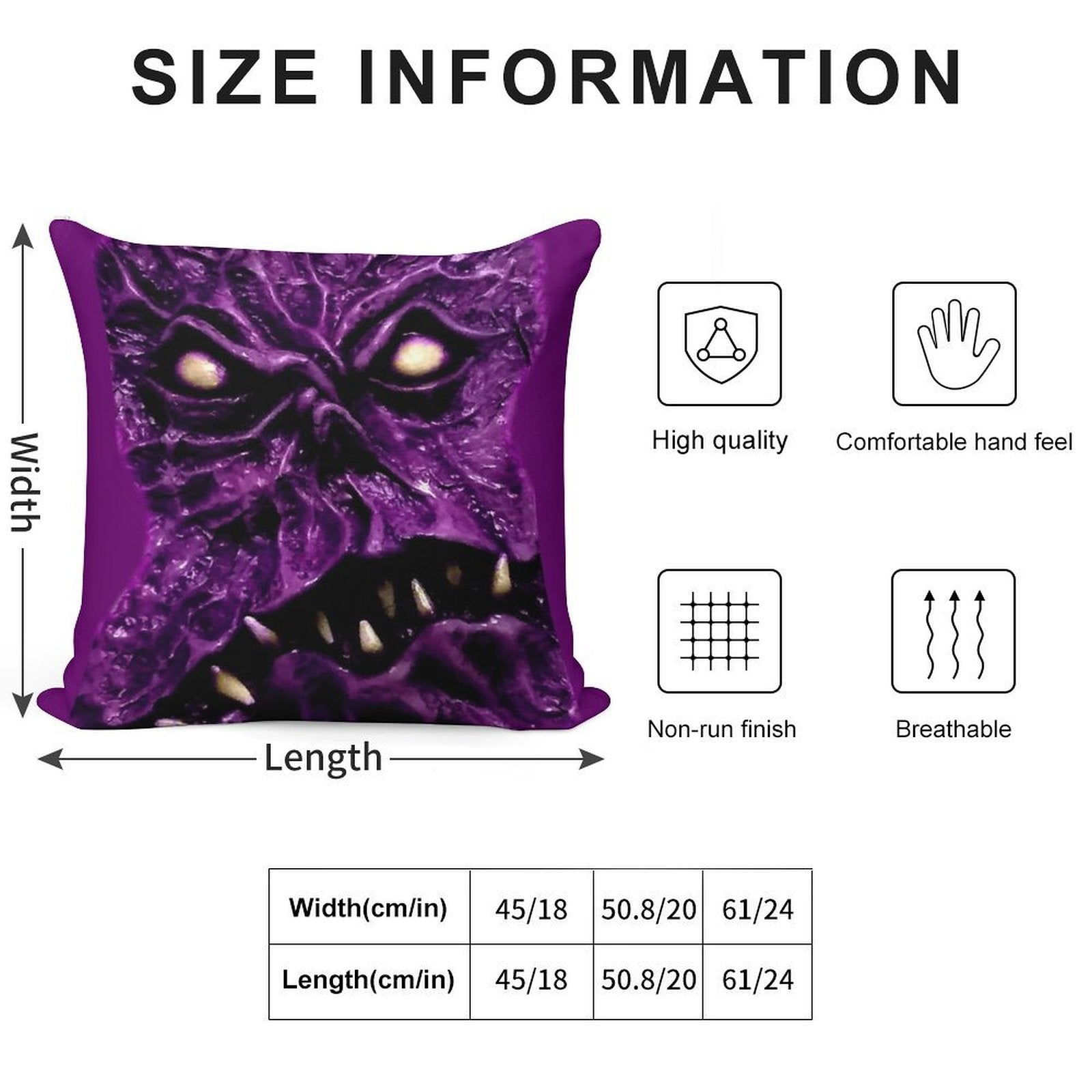 Necronomicon Creepy Face Soft Short Plush Fabric Throw Pillow