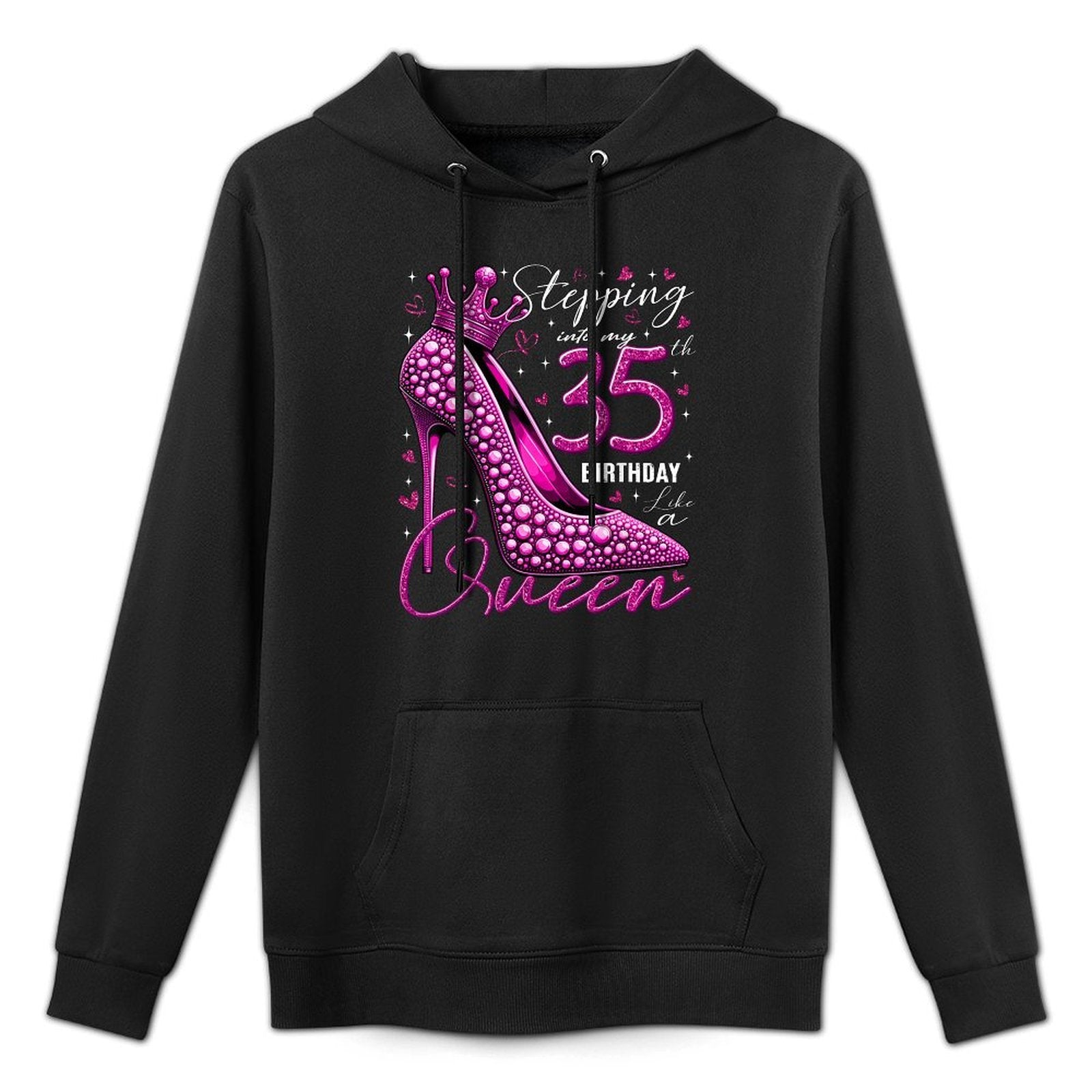 35 Year Old Gifts High Heels Stepping Into My 35th Birthday Cotton-Polyester Blend Hoodie
