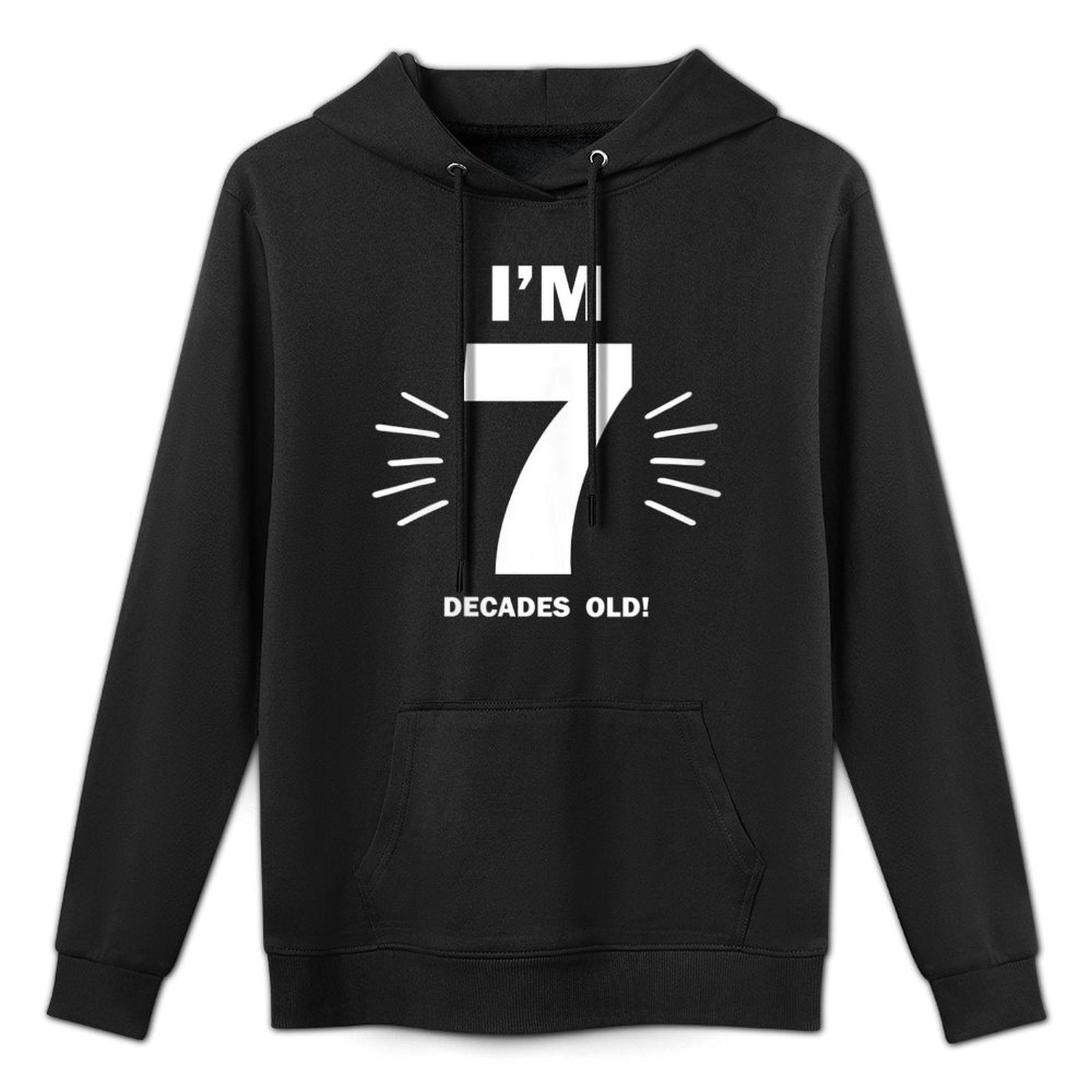 Womens Funny 70th Birthday Gift for 70 Year Old, 7 Decades Layering Staple Hoodie