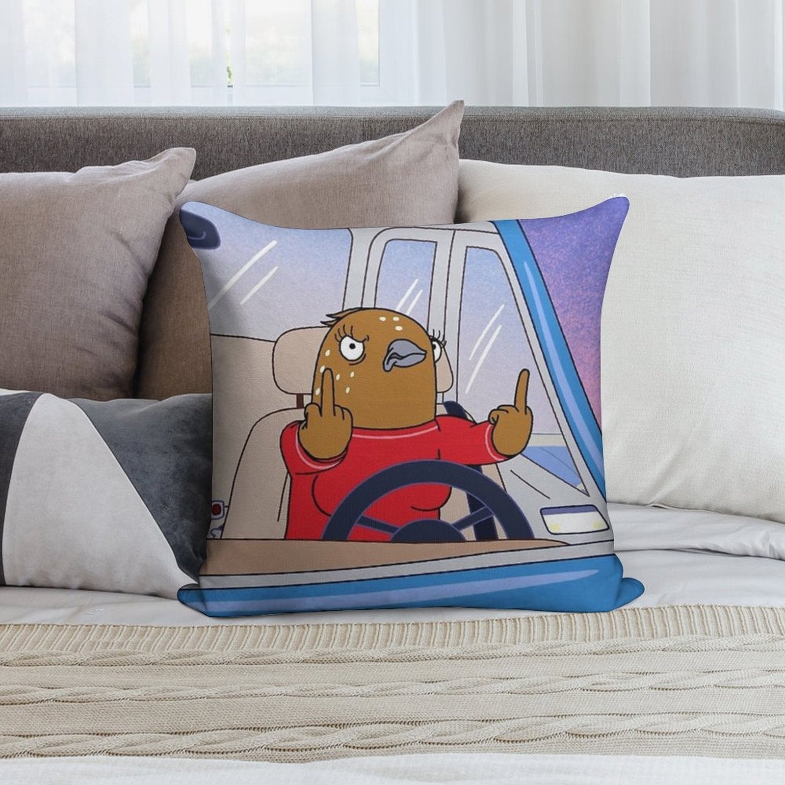 Tuca And Bertie Soft Anti-Pilling Throw Pillow