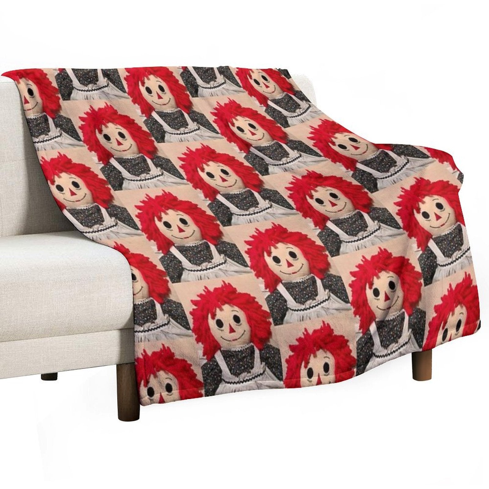 Sweet Raggedy Ann 2 Sustainable Throw Blanket