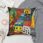 Reykjavik Rooftops Soft Reinforced Edging Throw Pillow