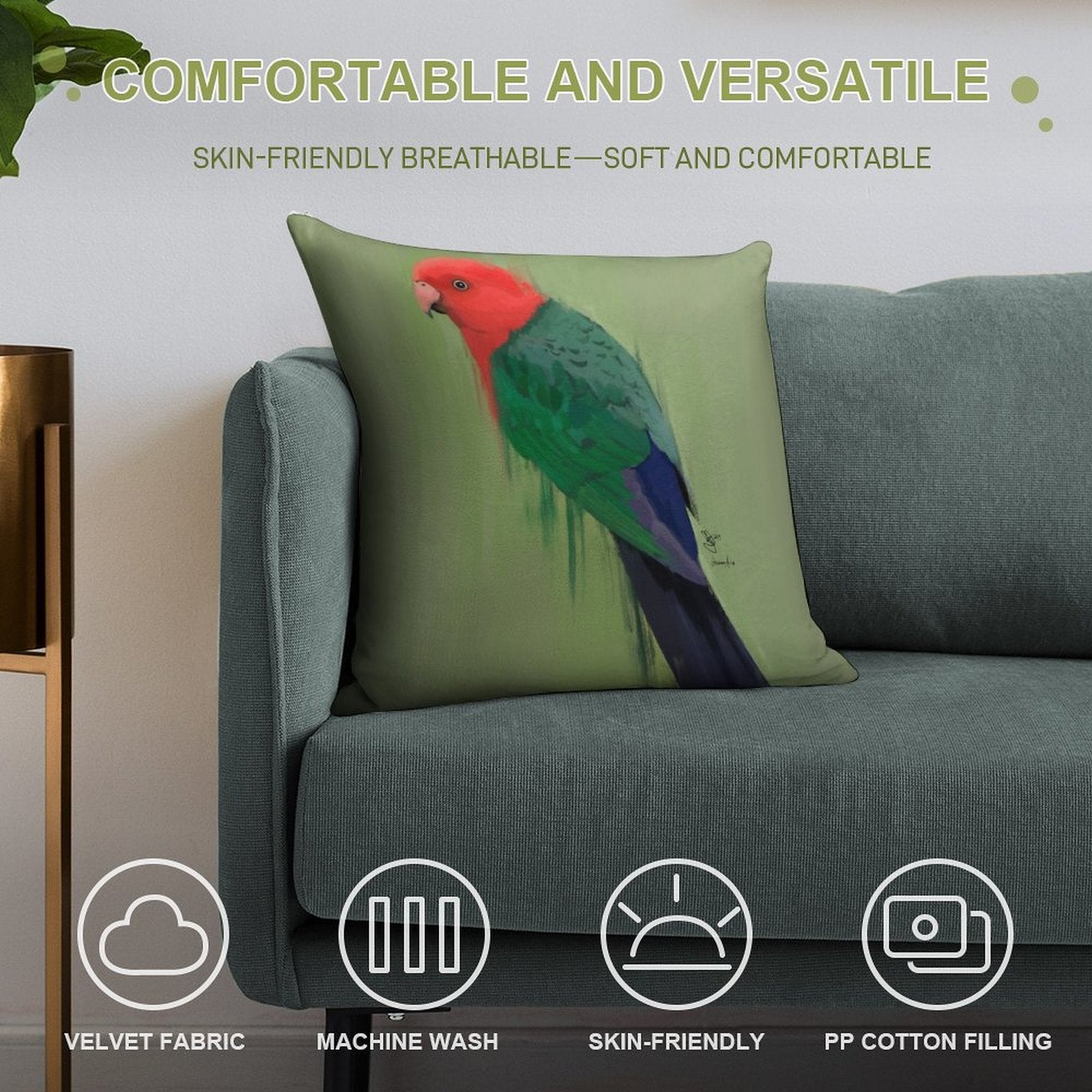 Elvis Soft Shrink-Resistant Throw Pillow