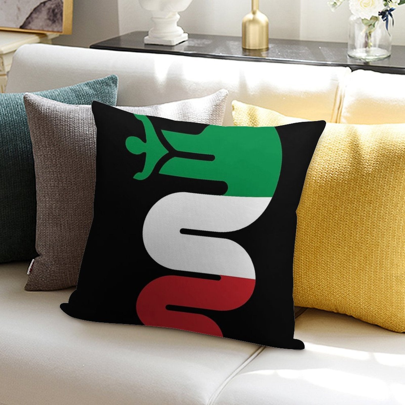 Alfa Romeo Snake  Classic T-Shirt Soft Shrink-Resistant Throw Pillow