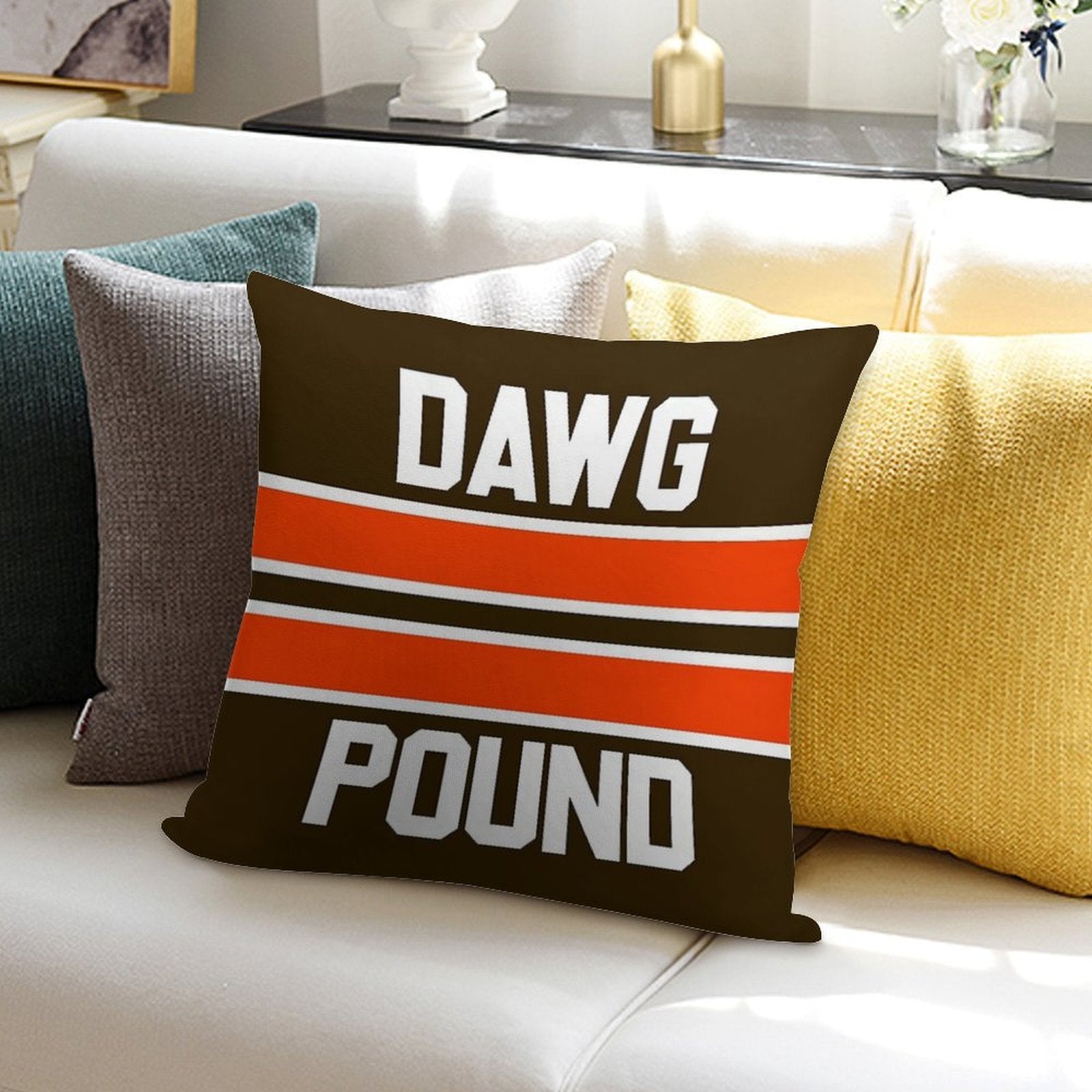 Dawg Pound Soft Home Decor Throw Pillow