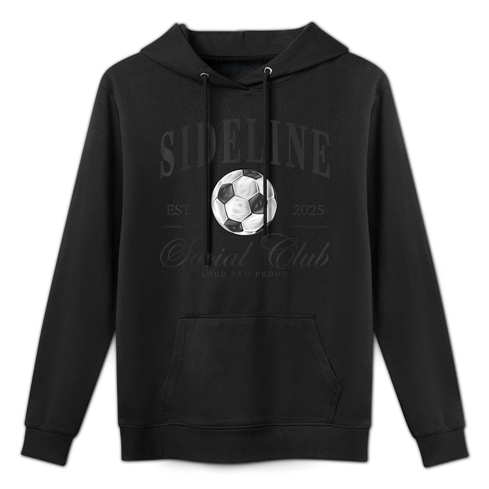 Women Sideline Social Club Soccer Mom Game Day Mothers Day Medium-Weight Fabric Hoodie