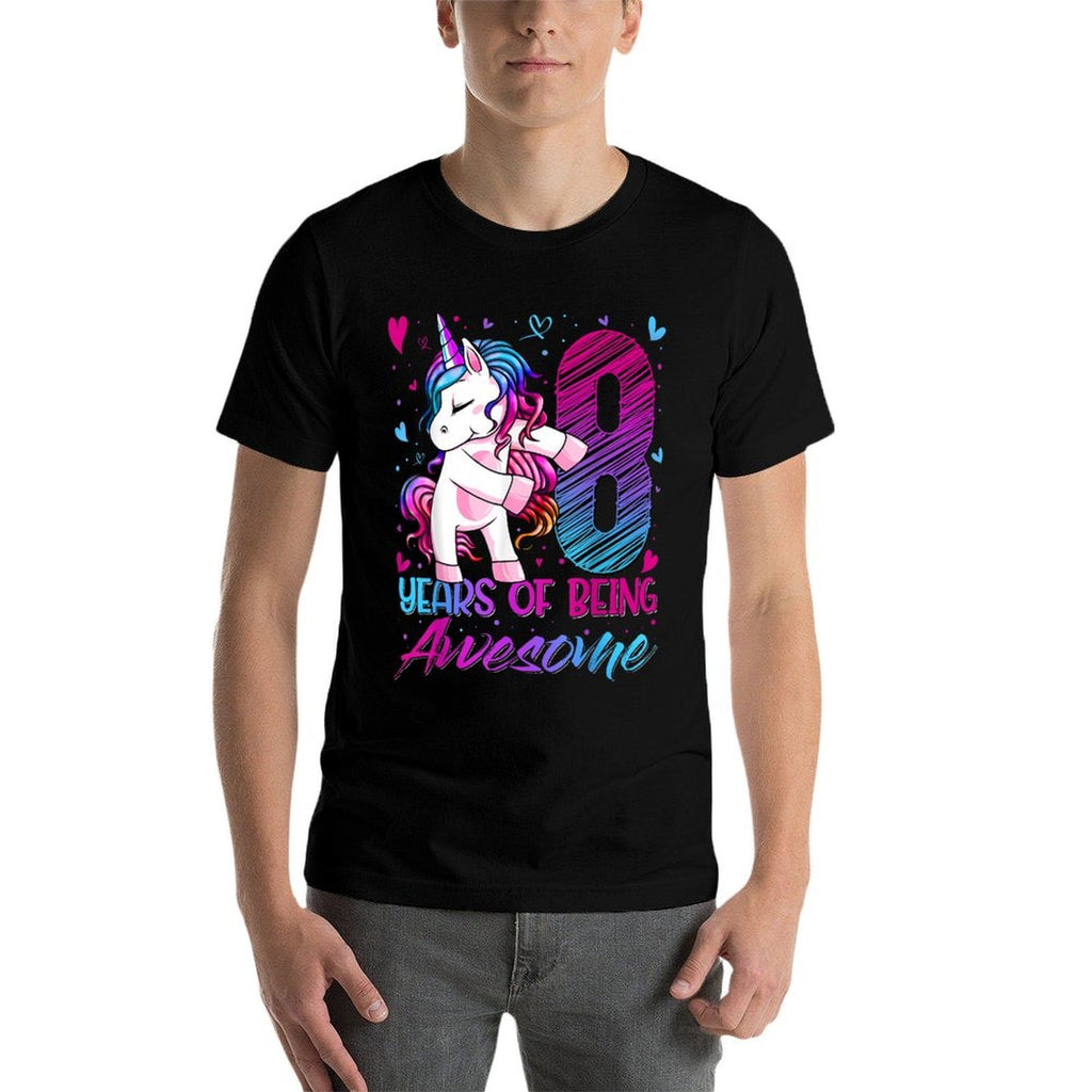 8 Year Old Gifts Unicorn Flossing 8th Birthday Girl Party  Affordable Price T-Shirt