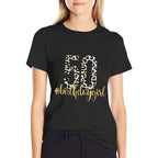 50th Birthday Girl Outfit Glam Leopard Animal Print  Relaxed-fit T-Shirt