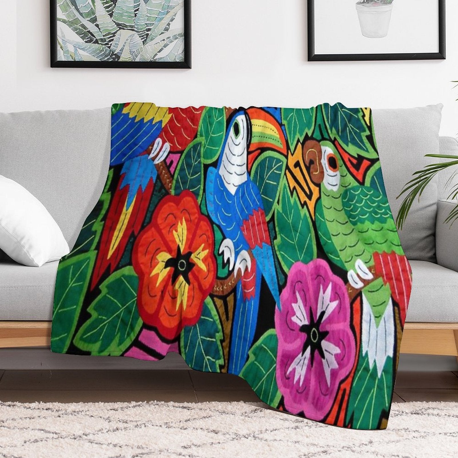 Mola Design Birdies Lightweight Throw Blanket