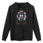 Wolf Girl Who Loves Wolves Women Youth Kids Floral Wolf Customizable Surface Hoodie