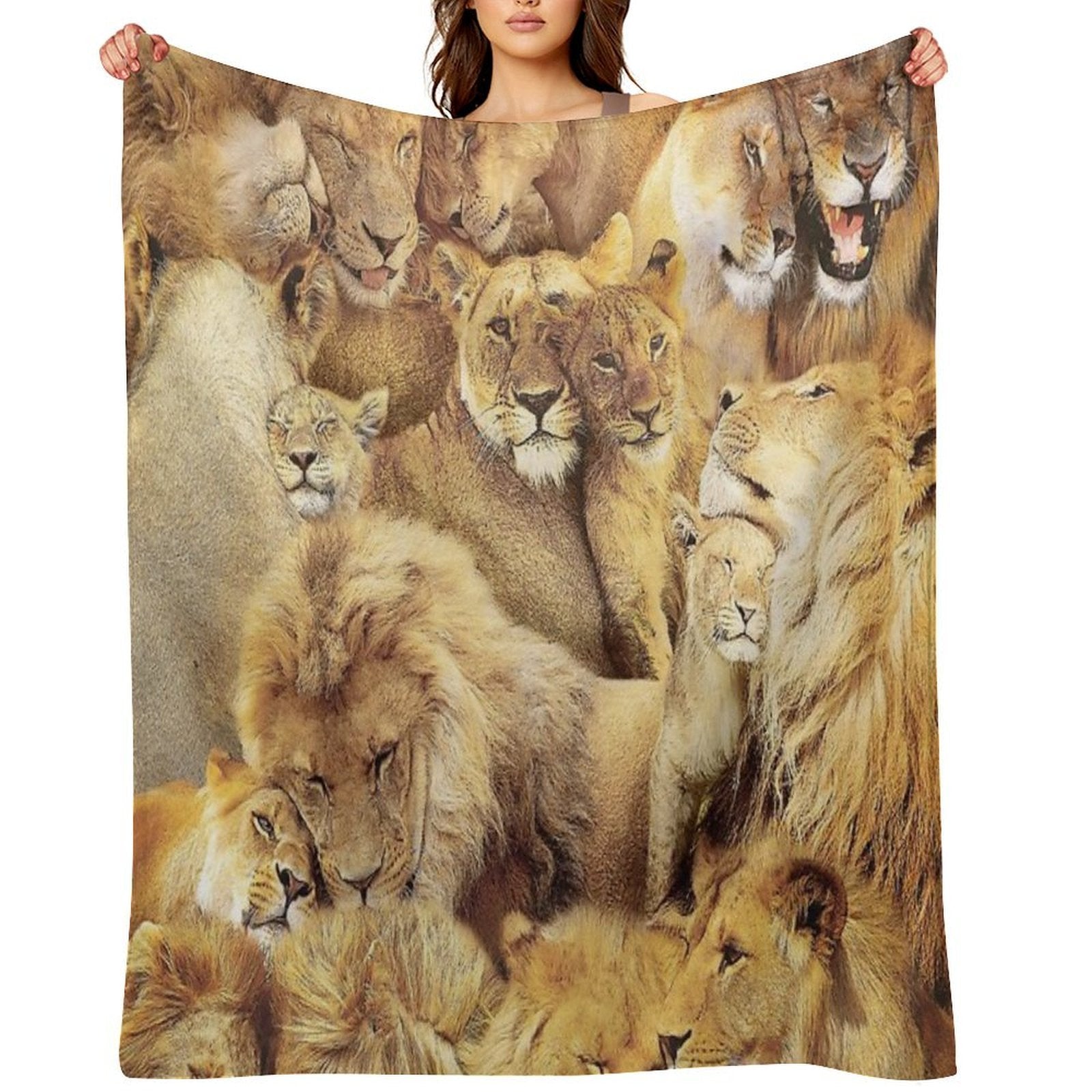 Lions Lightweight Throw Blanket