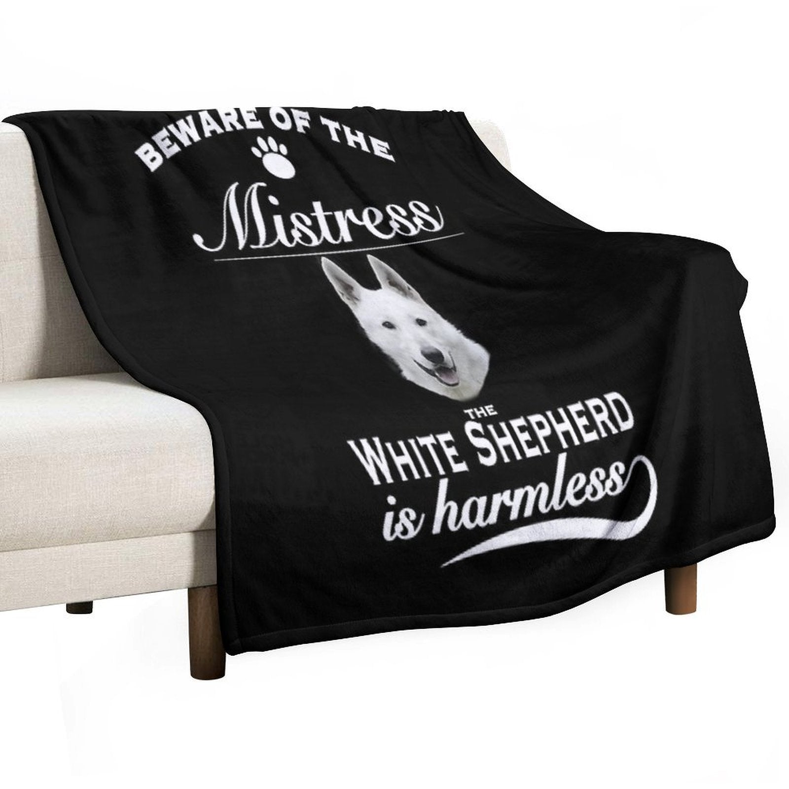 White German Shepherd Tshirt White German Shepherd Dog Shirt Tee Eco-conscious Throw Blanket