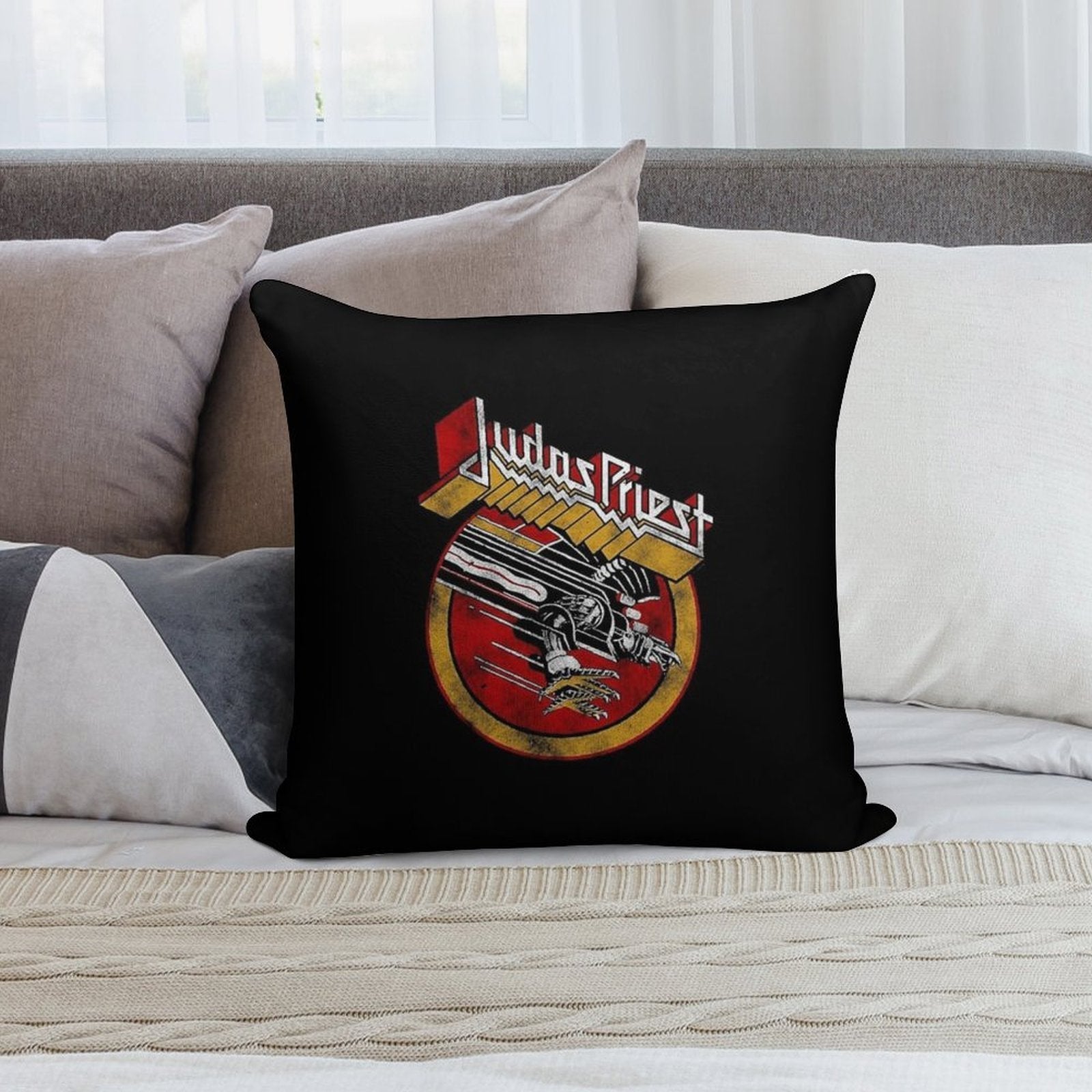 Retro Android with Sleek Metallic Finish Soft Multiple Sizes Throw Pillow