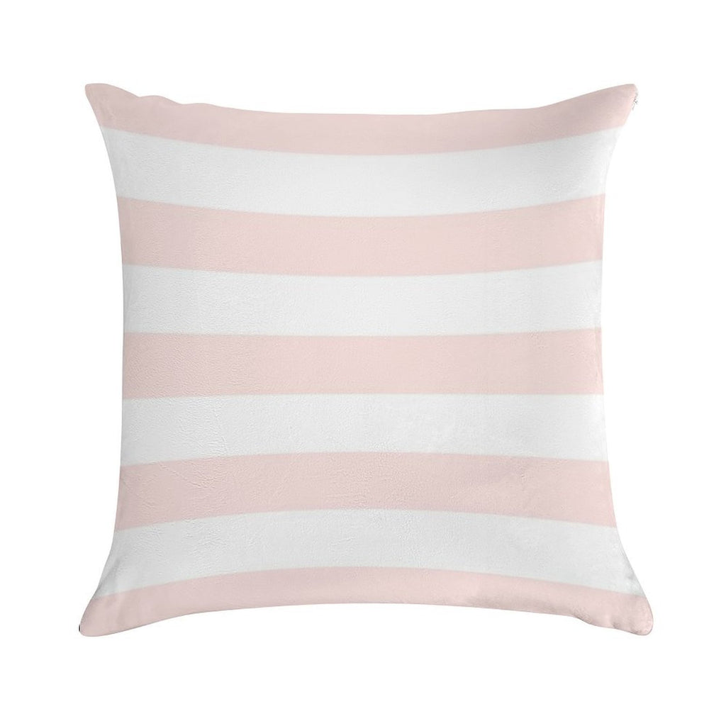 Blush 1 Complement Pale Blush Pink And White Stripe Pattern Soft Style Accent Throw Pillow
