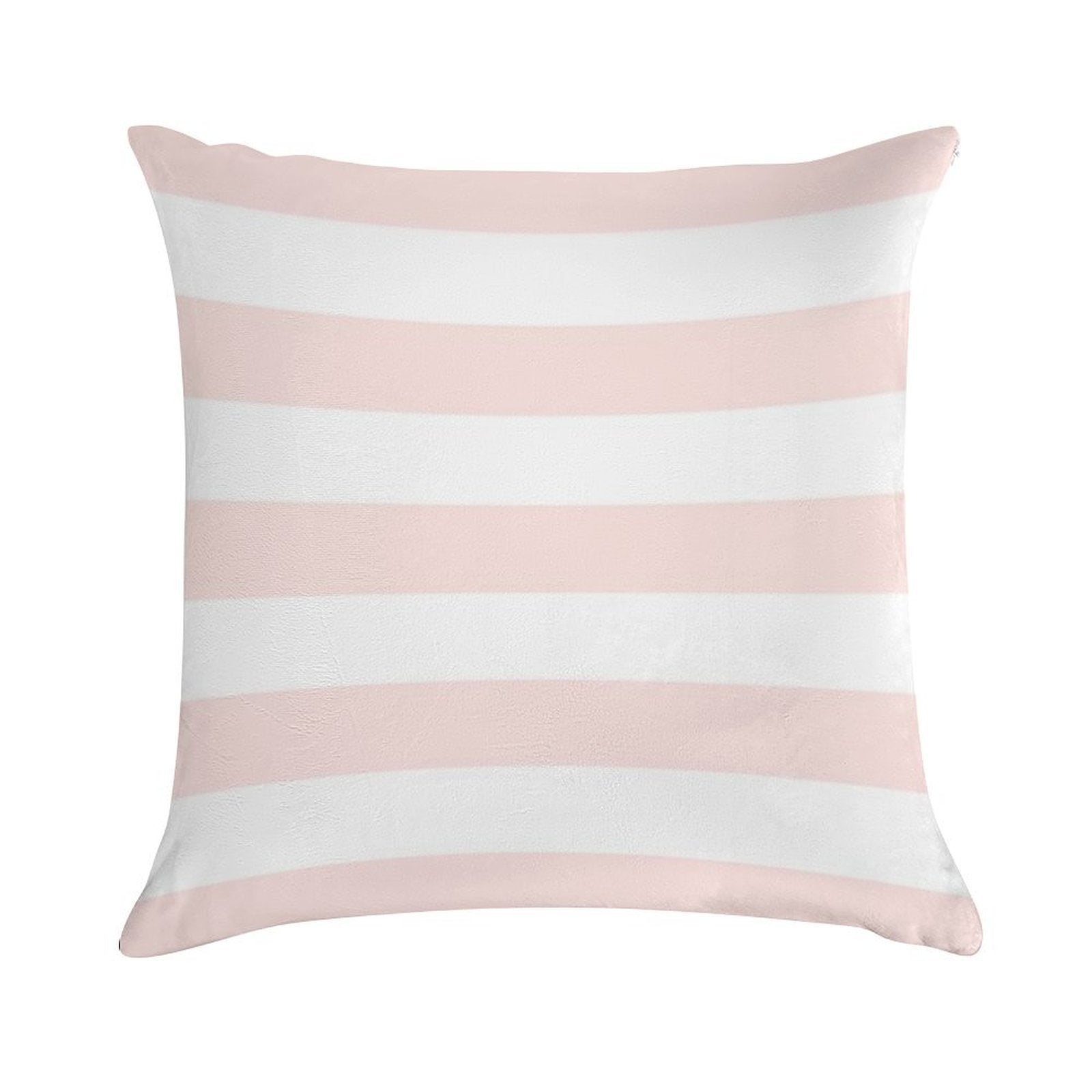 Blush 1 Complement Pale Blush Pink And White Stripe Pattern Soft Style Accent Throw Pillow
