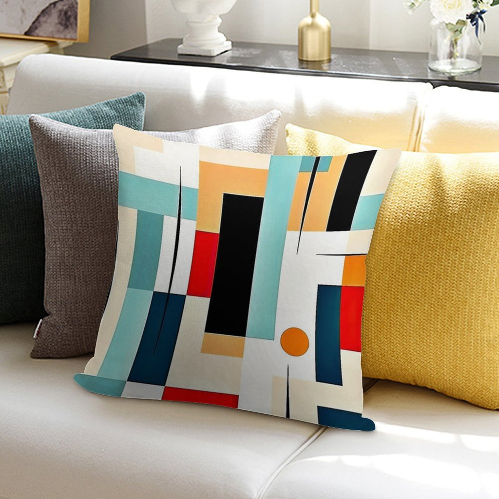 Mid-Century Modern Geometric Retro Abstract 1950's Classic Designs Soft Luxury Feel Throw Pillow