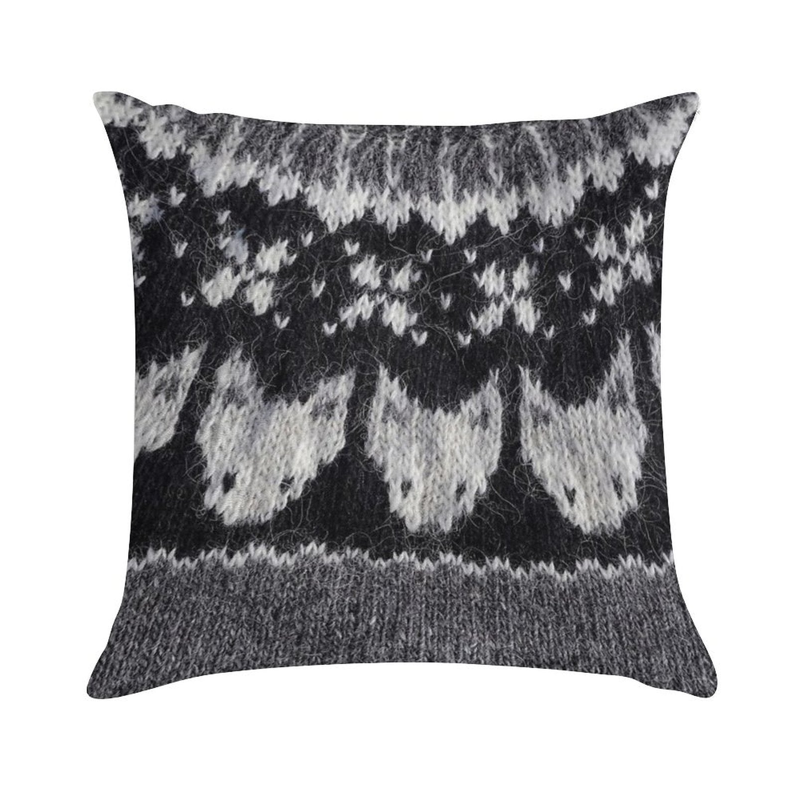 Icelandic Sweater Pattern - Refur Soft Easy Maintenance Throw Pillow