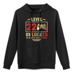 Level 22 Unlocked 22 Years of Being Awesome 22nd Birthday Casual Wear Hoodie