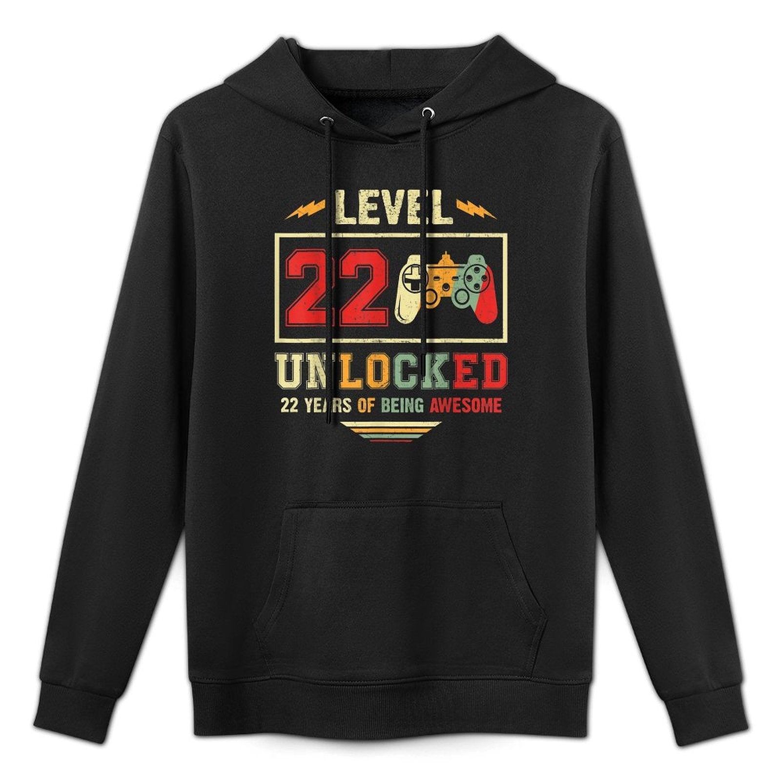 Level 22 Unlocked 22 Years of Being Awesome 22nd Birthday Casual Wear Hoodie