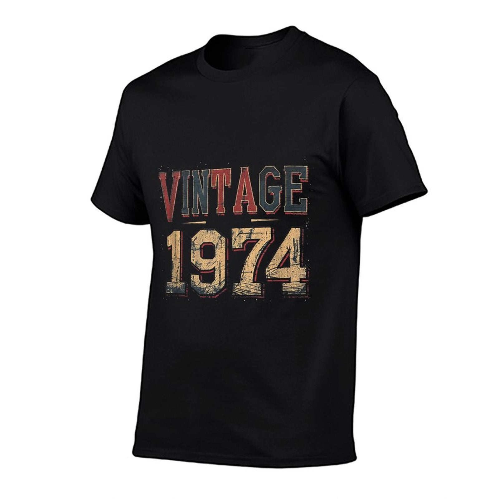 Vintage 1974 50th Birthday 50 Years Old Retro Men Women  Summer-ready Fabric T-Shirt