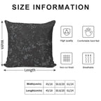 Charcoal Camouflage Black Grey Night Camo Soft Warmth Comfort Throw Pillow