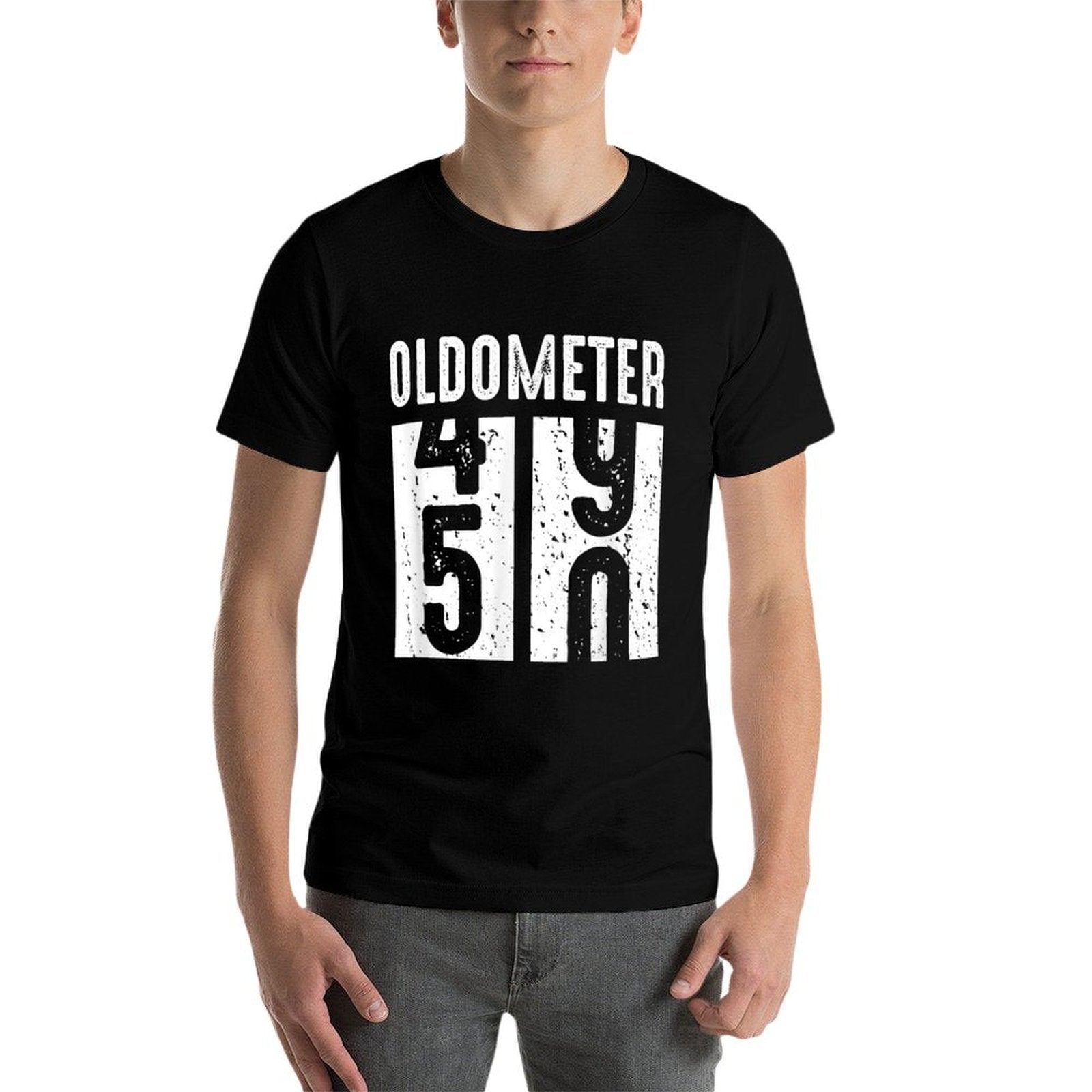 Oldometer Distressed Odometer 50th Birthday Party  Relaxed-fit T-Shirt