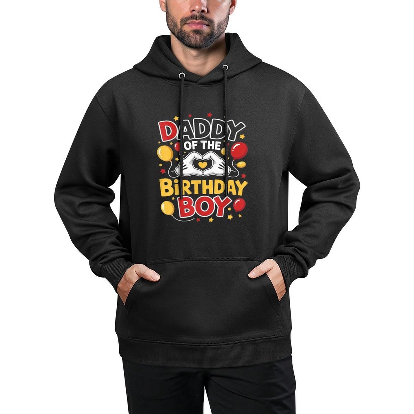 Daddy Of The Birthday Boy Matching Dad Son Family Bday Breathable Fabric Hoodie