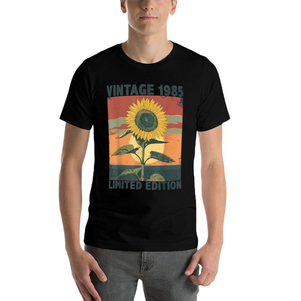 40 Years Old Gift Vintage 1985 Sunflower Lover 40th Birthday  Quick-drying T-Shirt