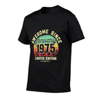 50 Years Old Awesome Since January 1975 50th Birthday Gifts  Slim-fit Cut T-Shirt