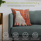 Q'ashqai Snow Leopard Persian Animal Rug Print Soft Skin-Friendly Throw Pillow