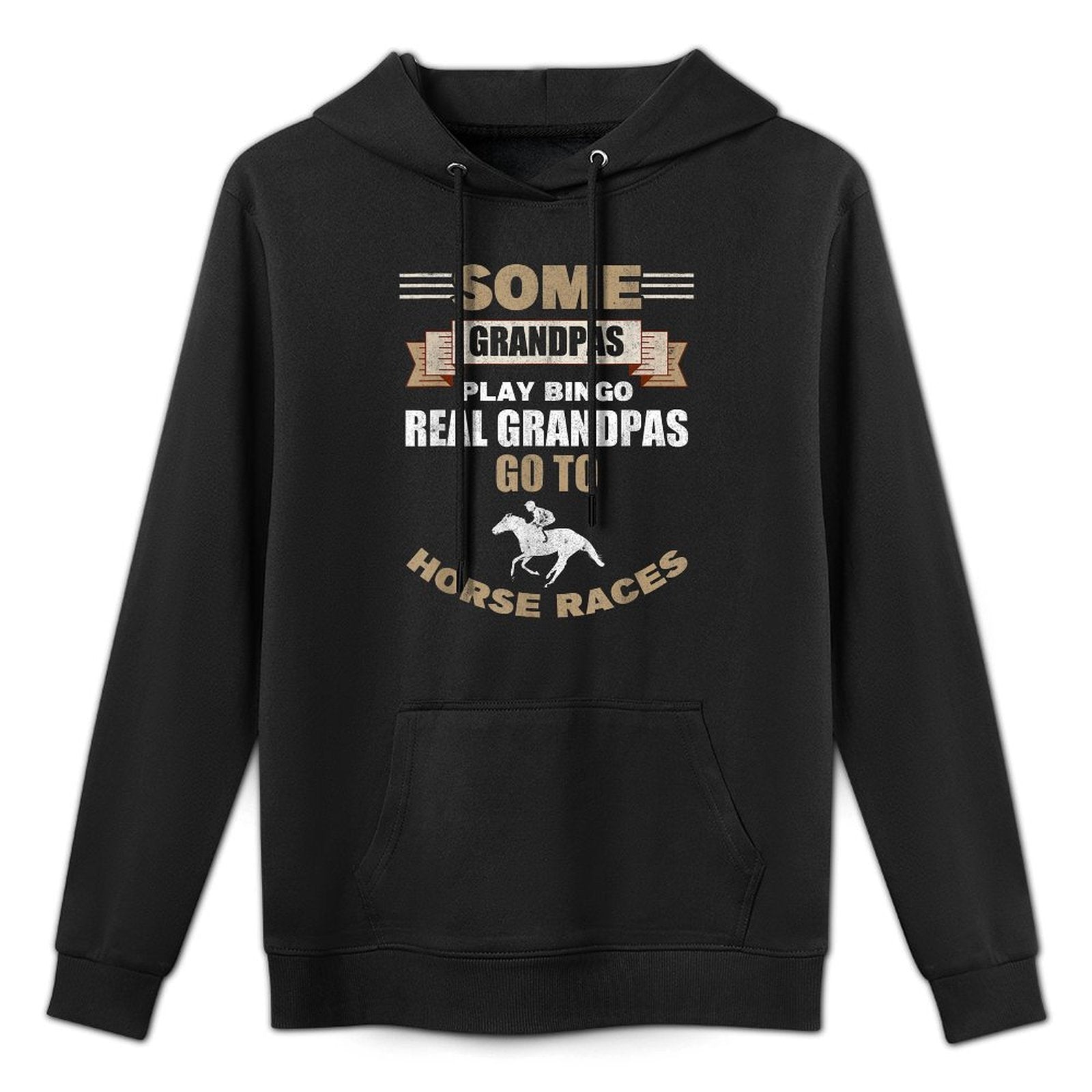 Horse Race Grandfather Gambler Grandpa Betting Horse Racing Pilling-Resistant Hoodie