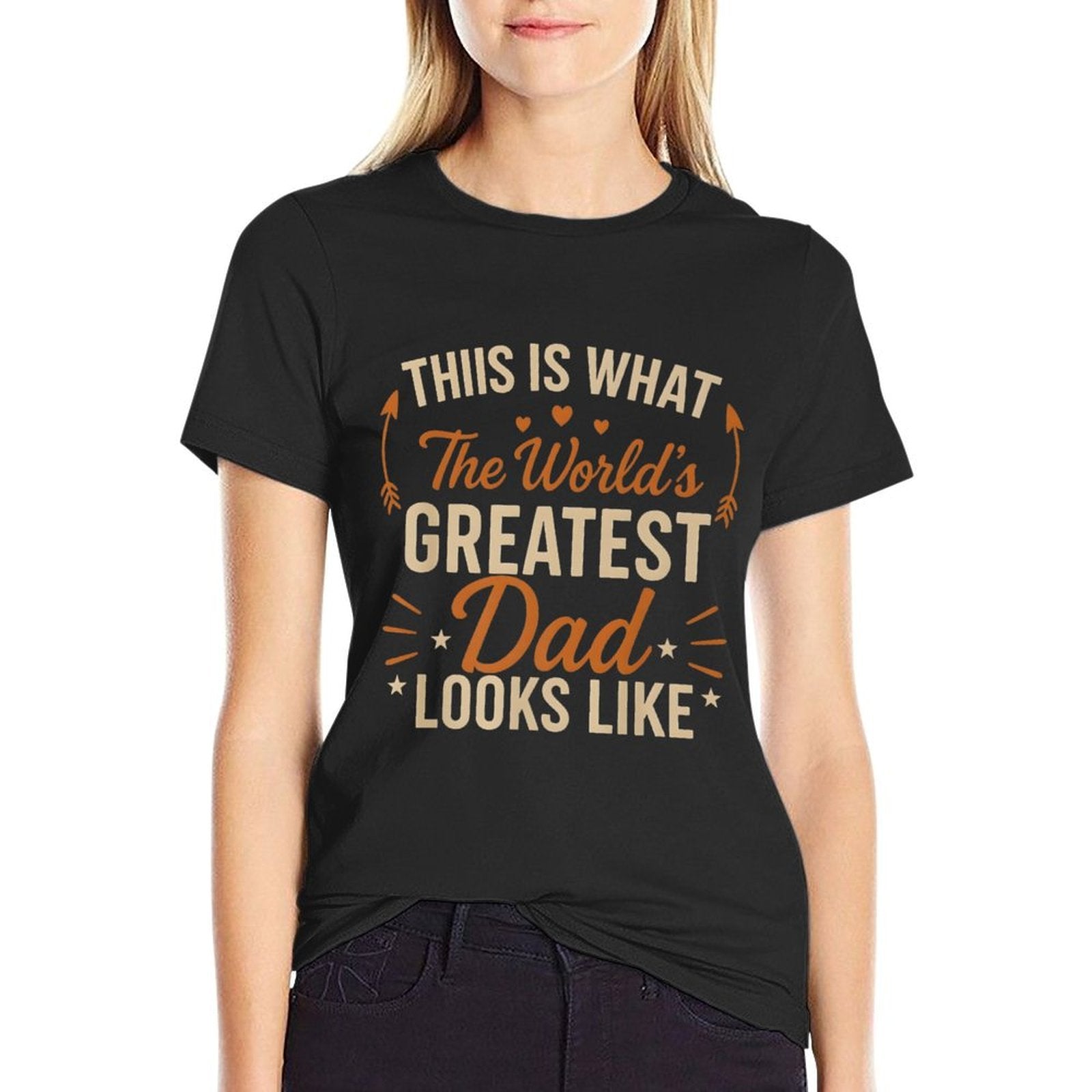 The World's Greatest Dad Father's Day Funny Gifts for Daddy Premium  Trendy Pattern T-Shirt