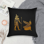 Anubis And Ma’at Soft High-Density Material Throw Pillow