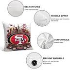 San Francisco Football Soft High-Density Material Throw Pillow