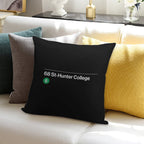 68 St Hunter College Station Soft High-Density Material Throw Pillow