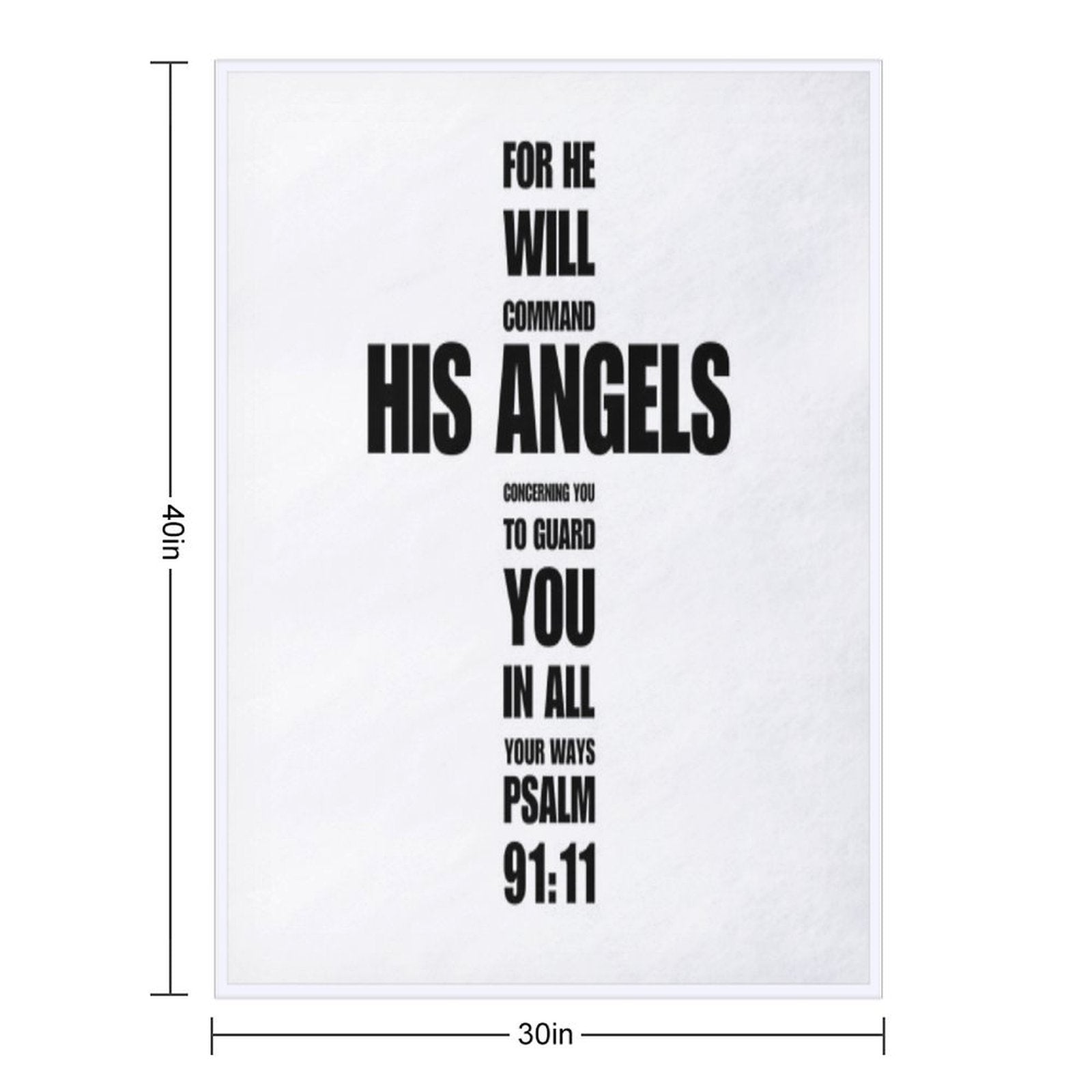 Psalm 91  Bible Verse  Christian Cross  For He Will Command His Angels To Guard You In All Your Ways Easy Care Throw Blanket
