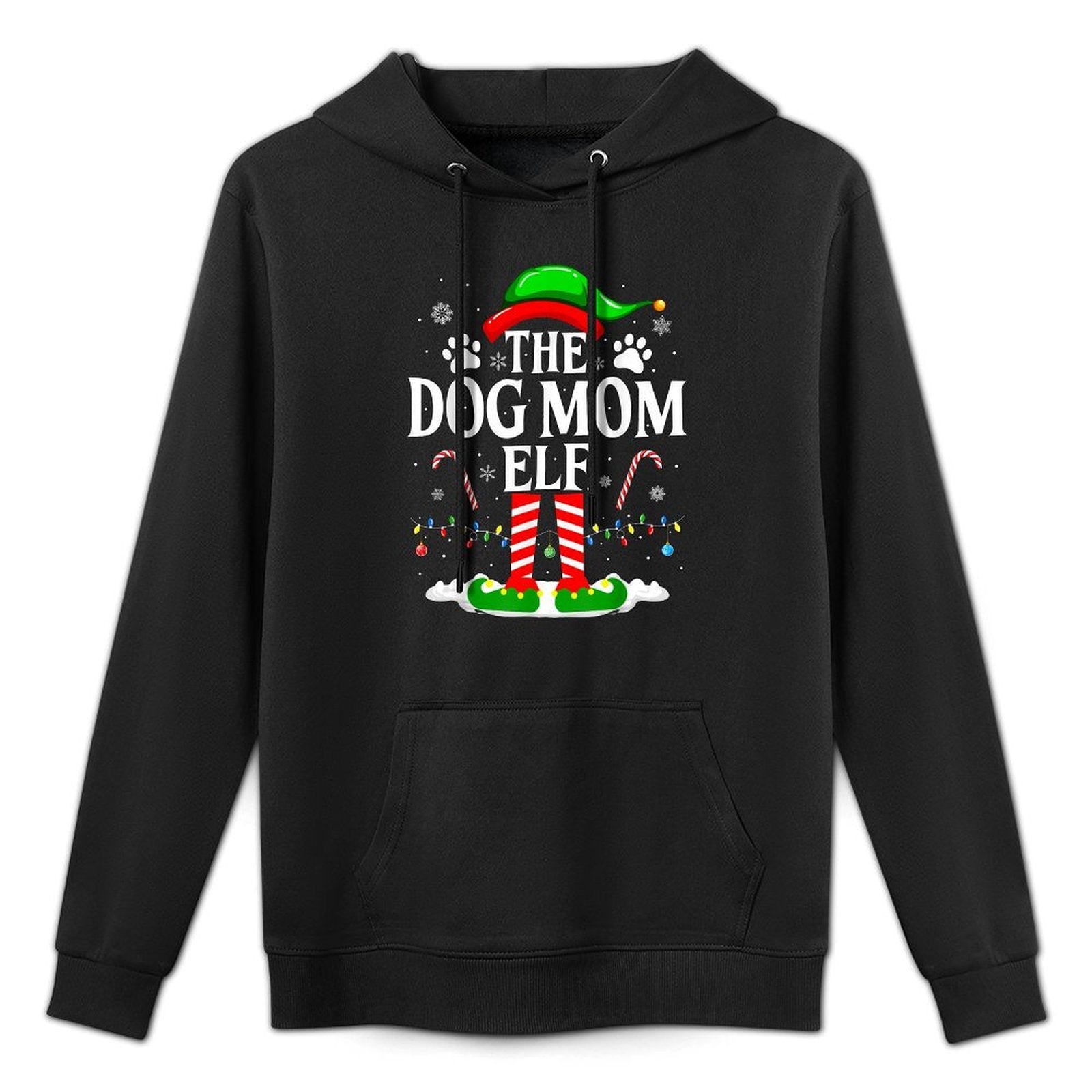 The Dog Mom Elf Xmas Funny Dogs Lover Christmas Dog Mom Unisex Design Hoodie