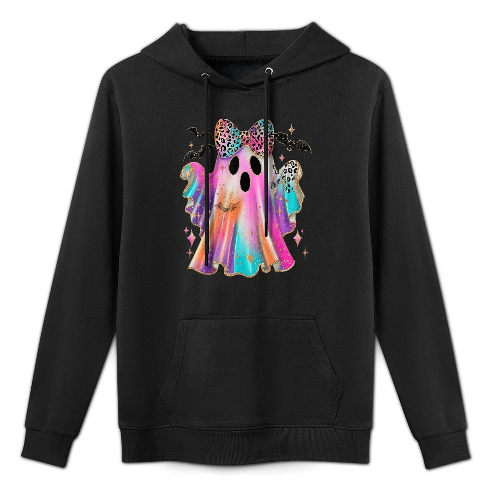Leopard Coquette Ghost Halloween Spooky Season Fall Autumn Adjustable Hood Hoodie