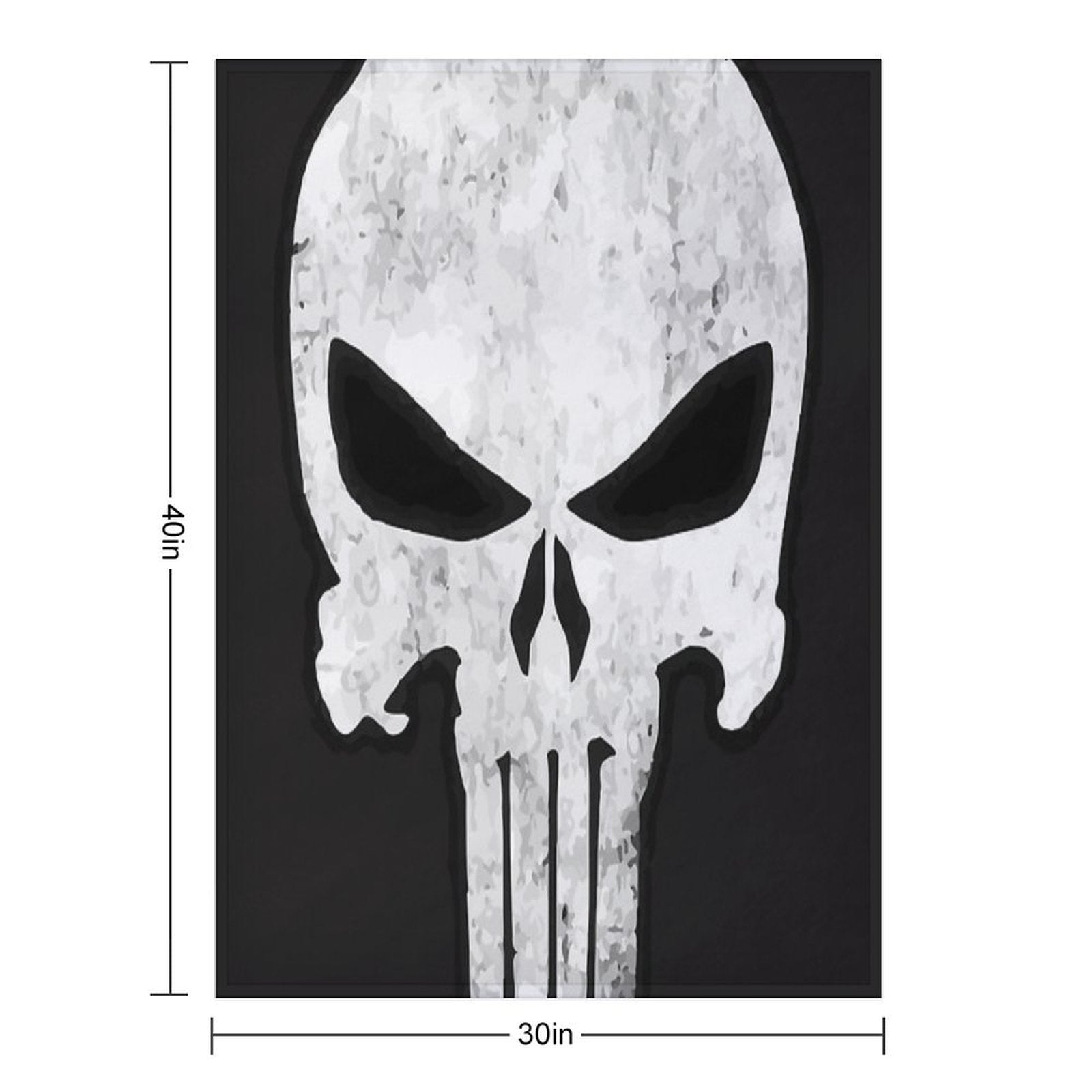 COMIC SKULL Machine-washable Throw Blanket