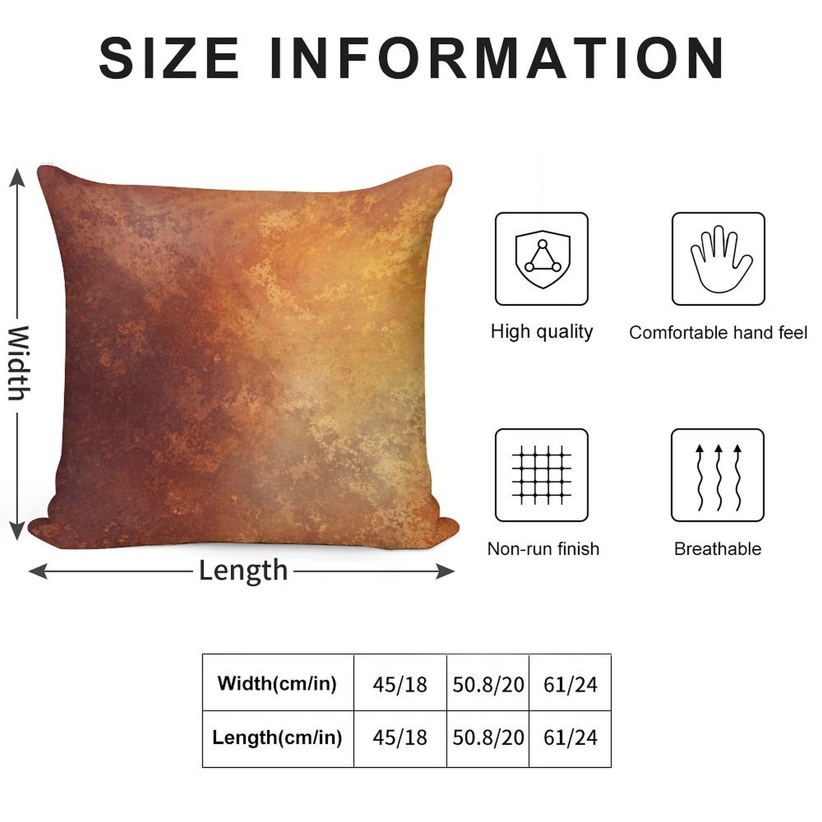 Vintage Rust Soft Style Accent Throw Pillow