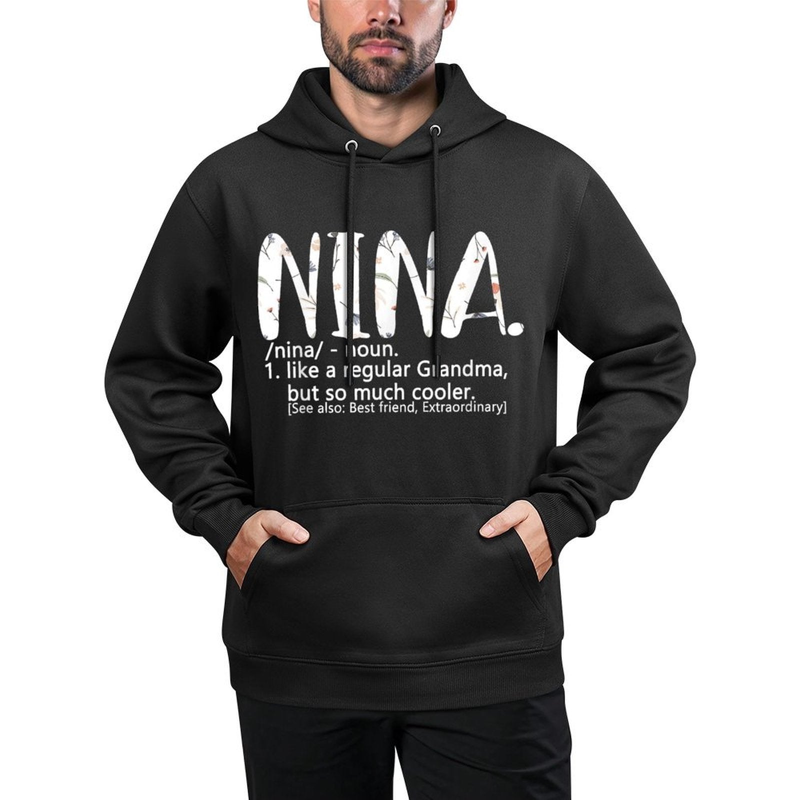 Nina Shirts for Women Mothers Day Idea Cute Grandma Nina Colorfast Hoodie