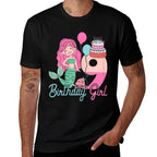 9 Years Old Birthday Girl Gifts Mermaid 9th Birthday Comfortable T-Shirt