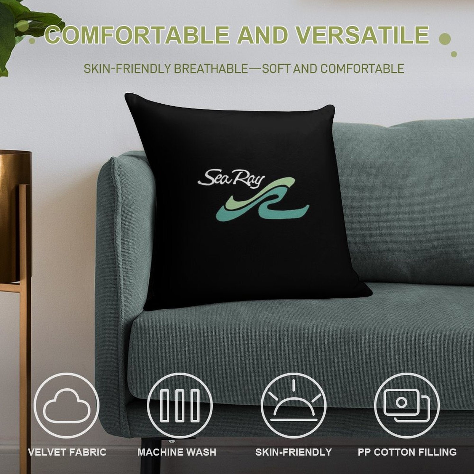 We Believe That Richer Moments on The Water Lead to A Richer Life Soft Decorative Cover Throw Pillow