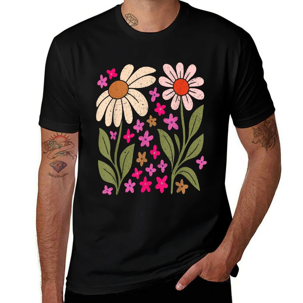 Boho Nature Flower Wildflowers Floral Flower Power Comfortable T-Shirt
