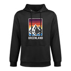 Greenland Grnland Grnland Fans Geschenk Unisex-Adults Black Modern Collarless Crew Neck Kangaroo Pocket Hoodie