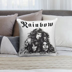 Rainbow Black Skets Soft Reinforced Edging Throw Pillow
