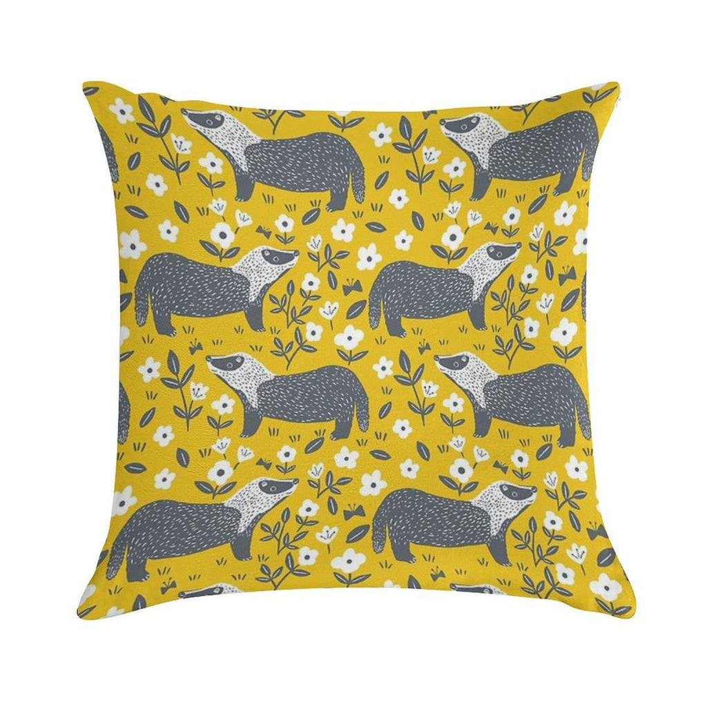 Badgers Soft Fade-Resistant Throw Pillow