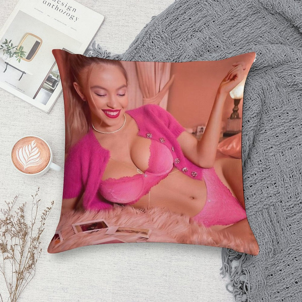 Sydney Sweeney Soft Style Accent Throw Pillow